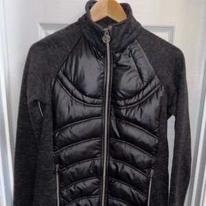 Michael Kors Premium Down Blend Whimsigoth Hybrid Jacket Puffer Womens S Edgy